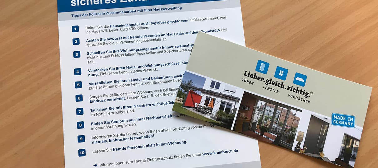 Sichern Sie Ihr Zuhause Headerbild
