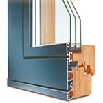 Fenster-Holz-Aluminium-Rahmen